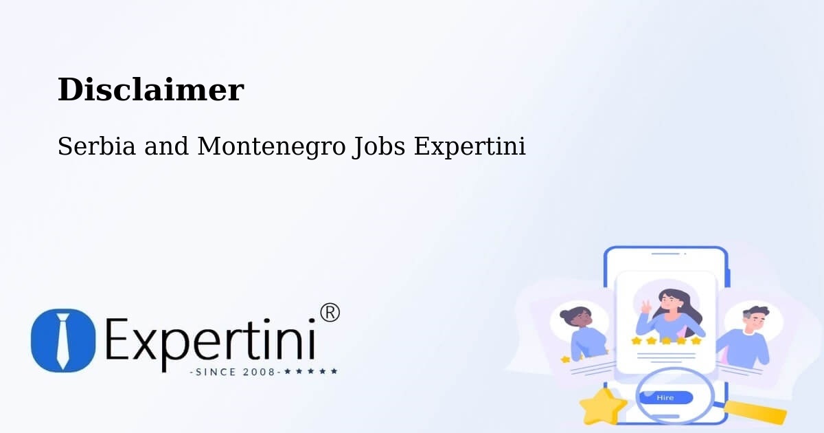 Disclaimer – Franklin - Serbia and Montenegro Jobs Expertini